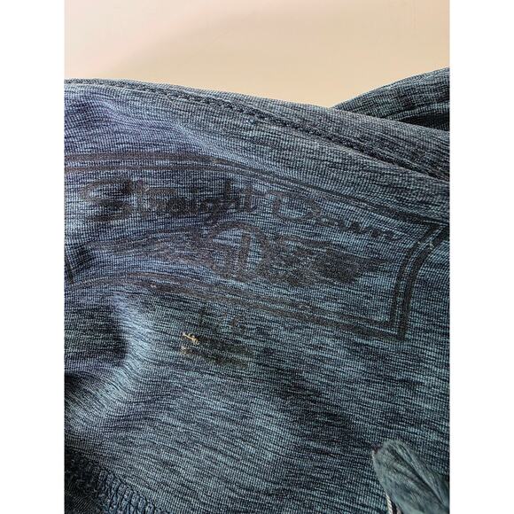 STRAIGHT DOWN Blue Gray Quarter Zip Active Golf "Broken Top Club" Shirt SZ L - Picture 4 of 8